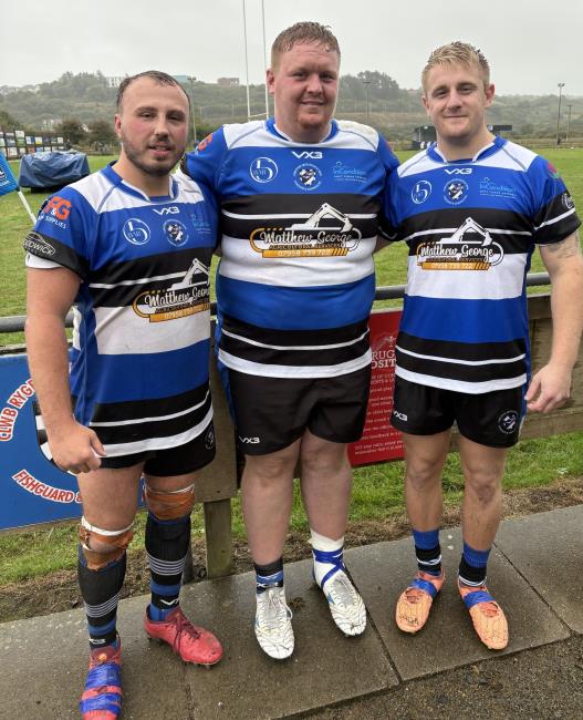 Fishguard scorers - Sion Colella (3), Adam Bevan and outstanding kicker Mark Jones